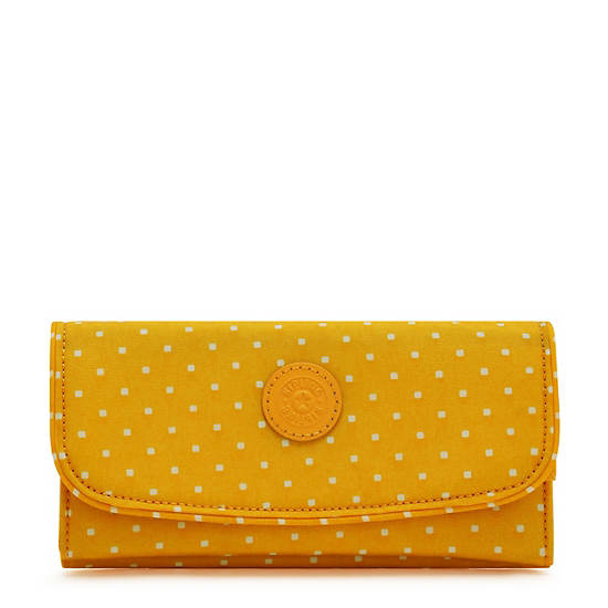 Sac À Main Kipling Money Land Printed Snap Wallet Jaune | FR 1930KO